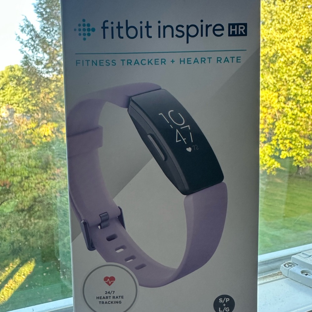 NWT Fitbit Inspire HR Fitness Tracker - Black and Purple